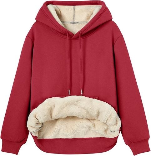 Trendy Queen Women's Winter Fleece Sherpa Lined Hoodie