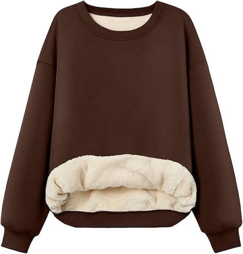 Trendy Queen Fleece Sherpa Lined Sweatshirts