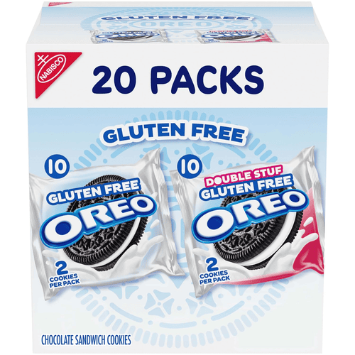 Oreo Original and Double Stuf Chocolate Sandwich Cookies, Gluten Free, Variety Pack, 20 Packs, 2 Cookies Per Pack