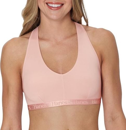 Hanes Womens Originals Supersoft Racerback Bralette