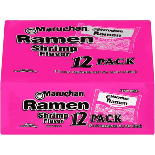 Maruchan Ramen Noodle Soup, Shrimp Flavor, Product of USA, 3 oz, 12 Pack