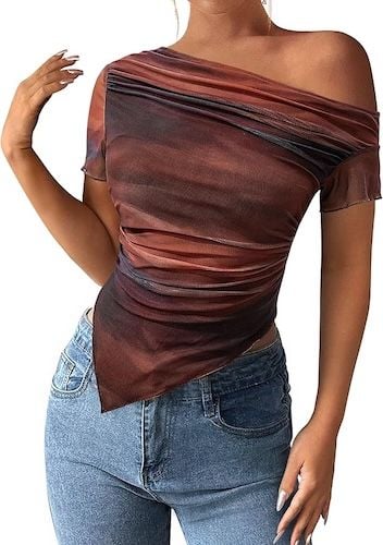 PRETTYGARDEN Womens Summer Off The Shoulder Tops