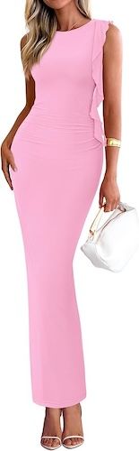 PRETTYGARDEN Women's Summer Maxi Dresses Sleeveless Formal Wedding