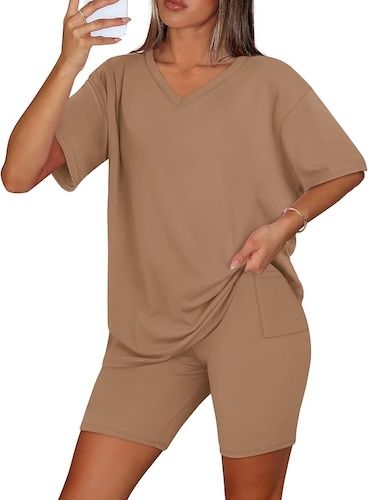 WIHOLL 2 Piece Lounge Sets for Women Summer Oversized