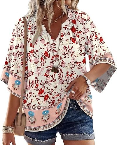 WIHOLL Blouses for Women Dressy Casual Spring Fall Shirts