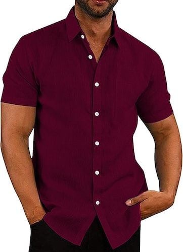 COOFANDY Men's Casual Button Down Beach Dress Shirt