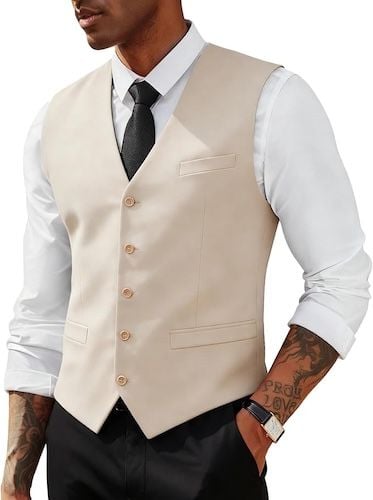 PJ PAUL JONES Men's Business Casual Vests