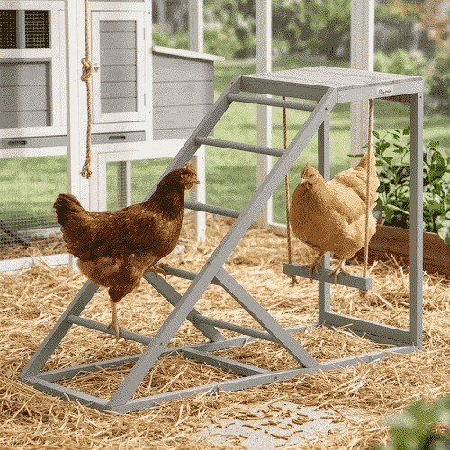 PawHut 15.75 x 37.75 x 28-in Gray Active Play Chicken Coop Accessories
