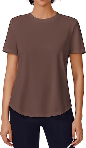 PINSPARK Quick Dry Soft Workout Tops for Women
