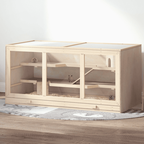 PawHut 45.25 x 22.5 x 21.75-in Wooden Hamster Hutch