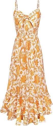GRACE KARIN Floral Sundress Summer Beach Boho Spaghetti Strap