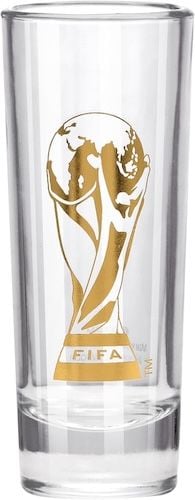 FIFA World Cup 2026 2oz Tall Gold Embossed Trophy Shot Glass