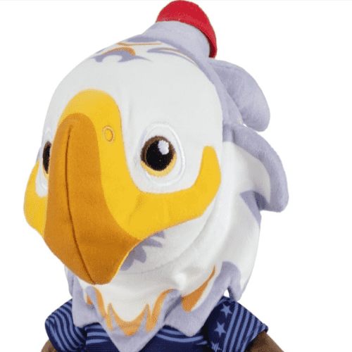 Jazwares 2026 FIFA World Cup Soft Collectible Toy, Official Clutch USA Plush Bald Eagle Mascot with Blue Uniform, 8-Inch