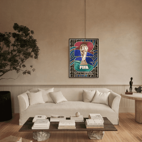 LAYERLUX 2026 FIFA World Cup 15.7 x 20.8 x 1.5 Inch Collectible Wall Art, Limited Edition of 200 with Certificate of Authenticity, Premium Wooden Laser-Cut 3D Layered Decor