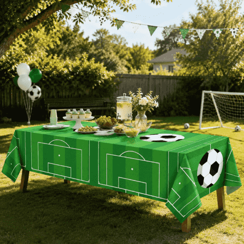 OHOME 2026 FIFA World Cup Soccer Tablecloth, 2 Packs, Green