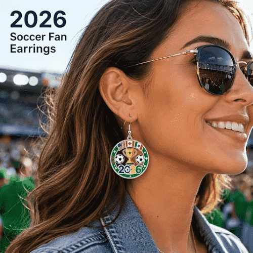 KummerSaprk 2026 FIFA World Cup Lightweight Acrylic Soccer Earrings