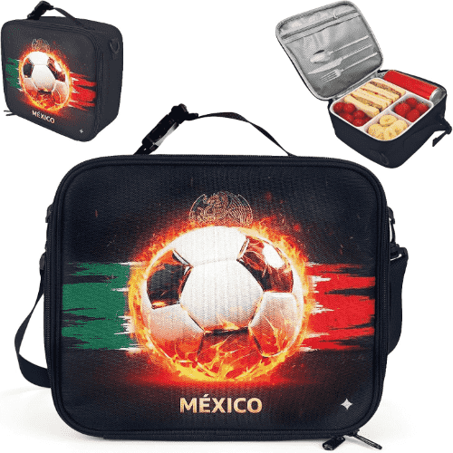 dadop 2026 FIFA World Cup Mexico-themed Lunch Bag with Adjustable Shoulder Strap & Buckle Handle