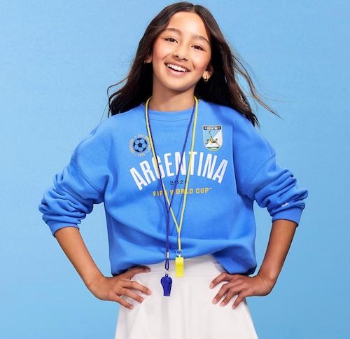 FIFA World Cup 26™ Argentina Oversized Graphic Tunic Sweatshirt