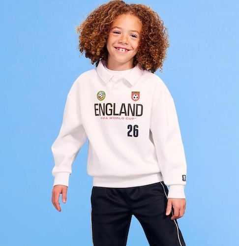FIFA World Cup 26™ England Dynamic Fleece Collared Graphic Sweatshirt for Kids