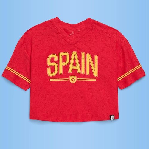 FIFA World Cup 26™ Spain Boxy Lace V-Neck T-Shirt