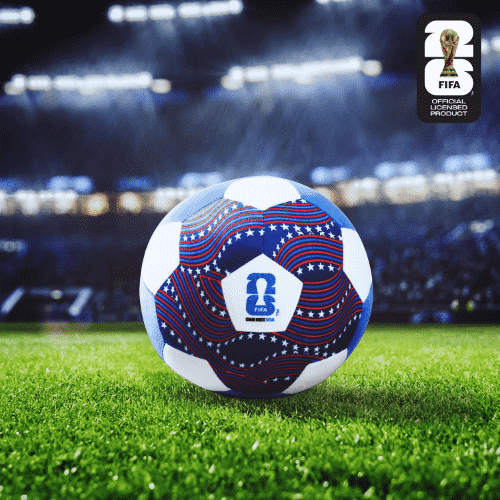 Jazwares 2026 FIFA World Cup USA Soft Plush Soccer Ball with National Team Stars and Stripes Design, 9-Inch
