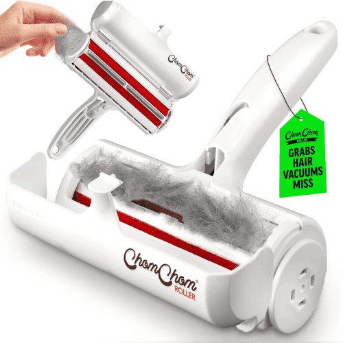 ChomChom Roller Reusable, Portable and Eco-Friendly Lint Pet Hair Roller, White