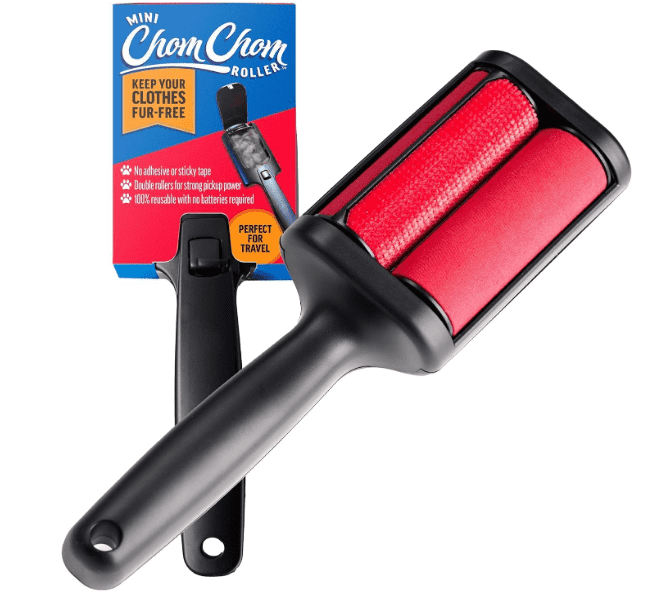 ChomChom Roller Reusable Lint Roller, No Sticky Refills Needed, Black