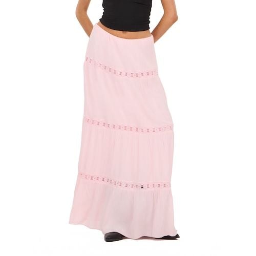 Forever 21 Women's Tiered Lace Maxi Skirt