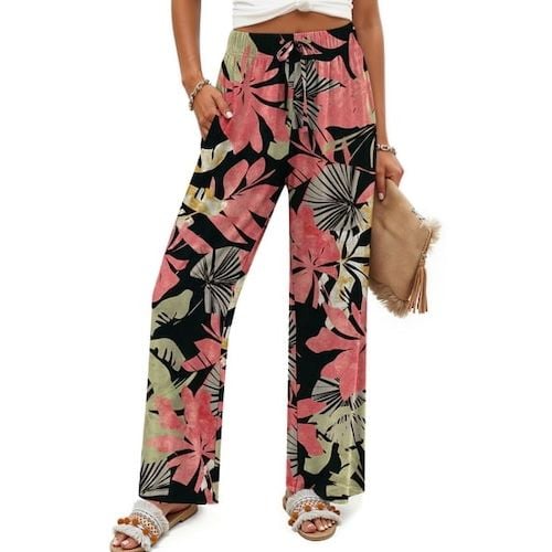 Fantaslook Womens Pants Casual Boho Palazzo
