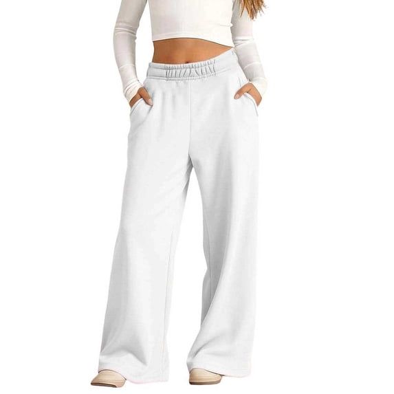 Annhoo Kids Sweatpants Trendy Elastic High Waist