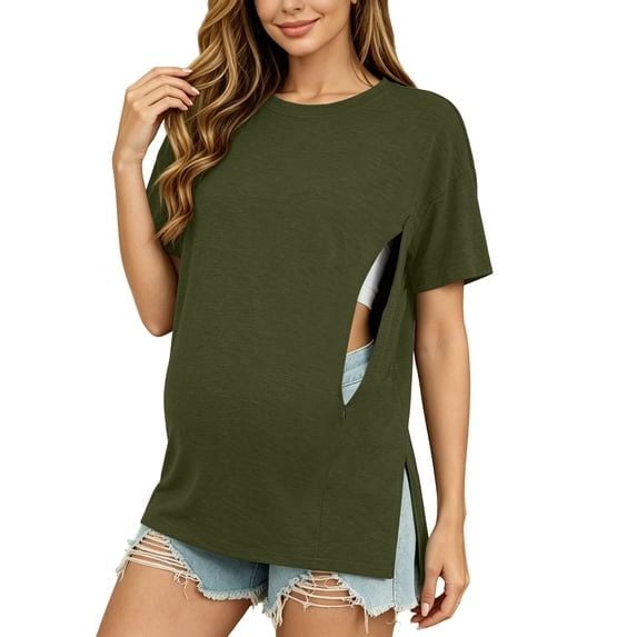 Annhoo Women's Side Split Nursing Tunic