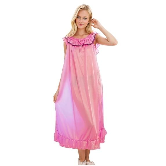 Annhoo Plus Size Nightgown for Women Casual Sleep Dress