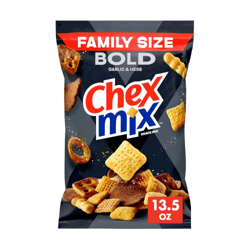 Chex Mix Bold Herb and Garlic Snack Mix, Family Size, 13.5 oz
