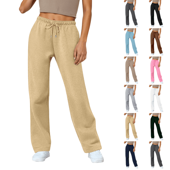 Wide Leg Sweatpants Womens Baggy Casual Fall Winter