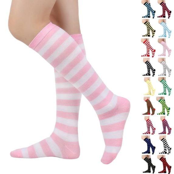 Knee High Striped Socks for Women