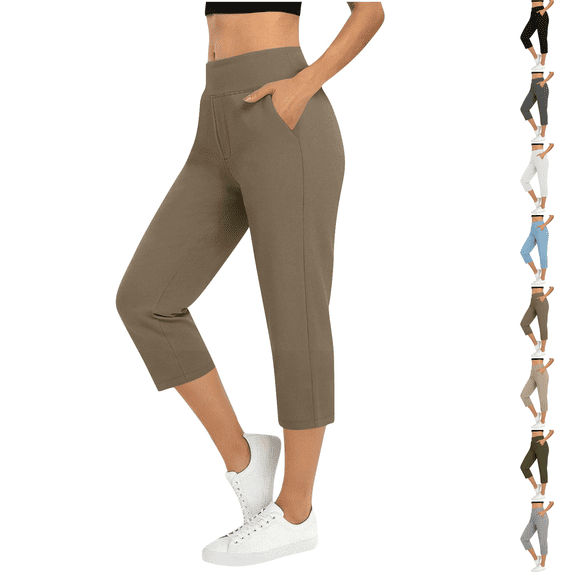 Petite Capri Pants for Women High Waist